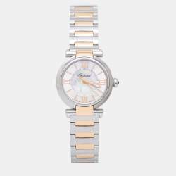 Pre Owned Chopard Silver Rose Gold and Stainless Steel Imperiale 388563-6006 Women's Wristwatch 29 mm