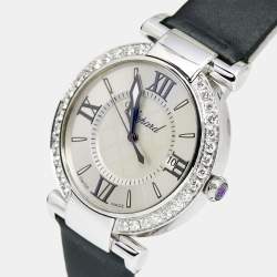 Chopard Silver Stainless Steel Diamond Satin Imperiale 388532-3001 Women's Wristwatch 36 mm