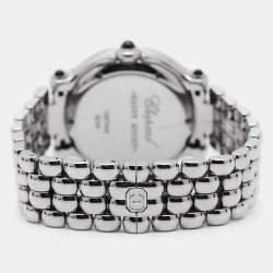 Pre Owned Chopard White Stainless Steel Happy Sport 27/8236-23 Women's Wristwatch 32 mm