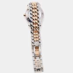 Pre Owned Chopard Silver 18k Rose Gold Stainless Steel Diamond Happy Sport 278602-6004 Women's Wristwatch 29 mm