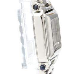 Pre Owned Chopard White Diamonds Stainless Steel Happy Sport 27/8893-23 Quartz Women's Wristwatch 23 mm