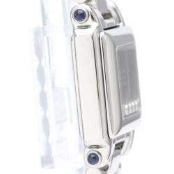 Pre Owned Chopard Black Diamond Stainless Steel Happy Sport 27/8893-23 Quartz Women's Wristwatch 23 mm