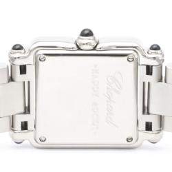 Pre Owned Chopard Black Diamond Stainless Steel Happy Sport 27/8893-23 Quartz Women's Wristwatch 23 mm
