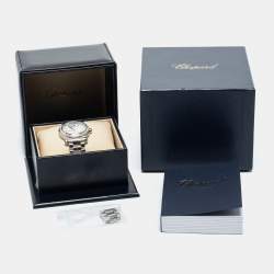 Chopard White Stainless Steel Diamond Happy Sport 278582-3004 Women's Wristwatch 36 mm