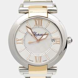 Pre Owned Chopard Mother of Pearl 18k Rose Gold Stainless Steel Imperiale 388531-6002 Women's Wristwatch 40 mm