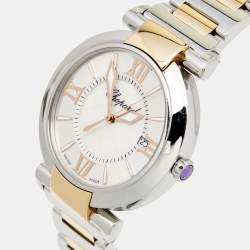 Pre Owned Chopard Mother of Pearl 18k Rose Gold Stainless Steel Imperiale 388531-6002 Women's Wristwatch 40 mm