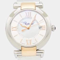 Chopard Silver Mother of Pearl 18K Rose Gold Stainless Steel Imperiale 388532-6001 Women's Wristwatch 36 mm