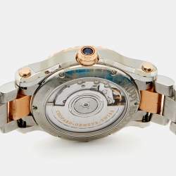 Pre Owned Chopard Champagne 18K Rose Gold Stainless Steel Diamond Happy Sport 8559 278559-6019 Women''s Wristwatch 36 mm
