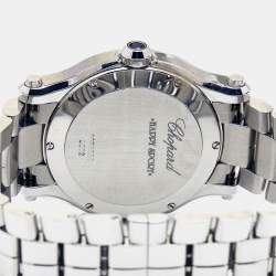 Chopard White Diamond Stainless Steel Happy Sport 278582-3002 Women's Wristwatch 36 mm