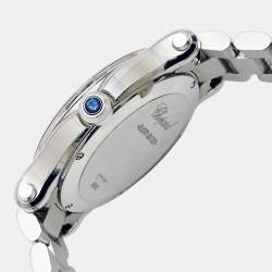 Chopard White Diamond Stainless Steel Happy Sport 278582-3002 Women's Wristwatch 36 mm