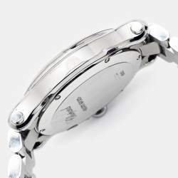 Chopard White Diamond Stainless Steel Happy Sport 278582-3002 Women's Wristwatch 36 mm