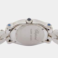 Chopard Mother of Pearl Diamond Stainless Steel Happy Sport 27/8418-23 Women's Wristwatch 30 mm 