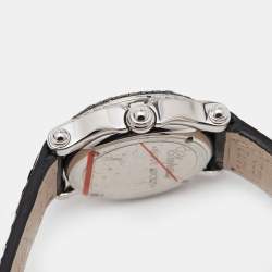 Chopard White Mother Of Pearl 18K White Gold Alligator Leather Happy Sport 27/6252-23 Women's Wristwatch 26 mm