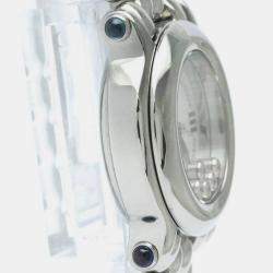 Chopard White Stainless Steel Happy Sport 27/8250-23 Quartz Women's Wristwatch 26 mm