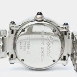 Chopard White Stainless Steel Happy Sport 27/8250-23 Quartz Women's Wristwatch 26 mm