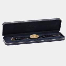 Chopard Mother Of Pearl 18K Yellow Gold Diamond Alligator Leather Happy Spirit Women's Wristwatch 30 mm