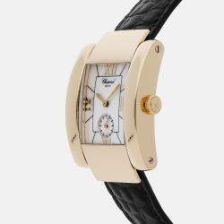Chopard White Mother Of Pearl 18k Yellow Gold La Strada Quartz Women's Wristwatch 23 mm