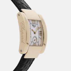 Chopard White Mother Of Pearl 18k Yellow Gold La Strada Quartz Women's Wristwatch 23 mm