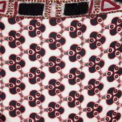 Christian Lacroix Multicolor Printed Silk Ruffle Detail Maxi Skirt L