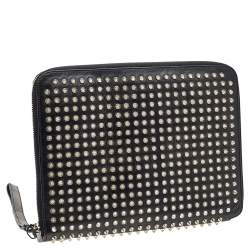 Christian Louboutin Black leather Studded iPad Case