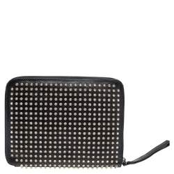 Christian Louboutin Black leather Studded iPad Case
