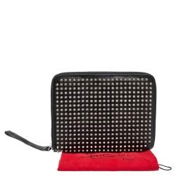 Christian Louboutin Black leather Studded iPad Case