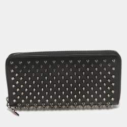 Christian Louboutin Black Leather Panettone Continental Wallet