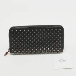 Christian Louboutin Black Leather Panettone Continental Wallet