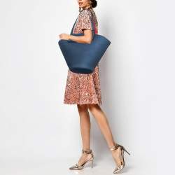 Christian Louboutin Blue Fabric Miss Denim Loubishore Tote