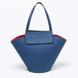 Christian Louboutin Blue Fabric Miss Denim Loubishore Tote