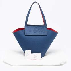 Christian Louboutin Blue Fabric Miss Denim Loubishore Tote