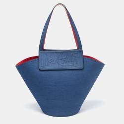 Christian Louboutin Blue Fabric Miss Denim Loubishore Tote