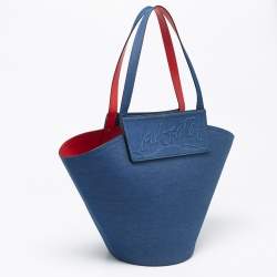 Christian Louboutin Blue Fabric Miss Denim Loubishore Tote