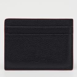 Christian Louboutin Black Leather Kios Spike Card Holder