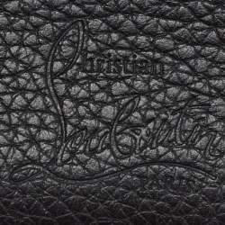 Christian Louboutin Black Leather Kios Spike Card Holder