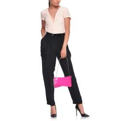 Christian Louboutin Pink Patent Leather Loubitwist Clutch