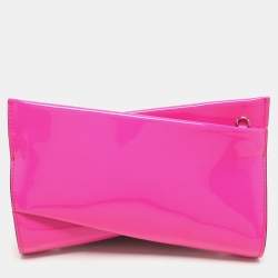 Christian Louboutin Pink Patent Leather Loubitwist Clutch