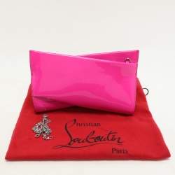 Christian Louboutin Pink Patent Leather Loubitwist Clutch