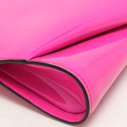 Christian Louboutin Pink Patent Leather Loubitwist Clutch
