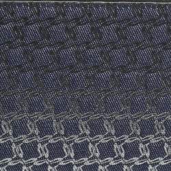 مملوكة مسبقًا Christian Louboutin Ombre Blue Printed Denim Zip Continental Wallet