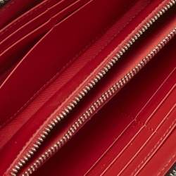 مملوكة مسبقًا Christian Louboutin Ombre Blue Printed Denim Zip Continental Wallet