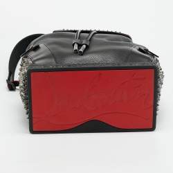 مملوكة مسبقًا Christian Louboutin Explorafunk Spikes Black Leather and Rubber Backpack