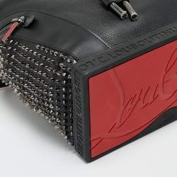 مملوكة مسبقًا Christian Louboutin Explorafunk Spikes Black Leather and Rubber Backpack