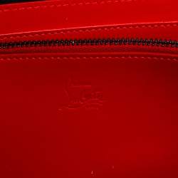 Christian Louboutin Blue Leather Spike Panettone Zip Around Wallet