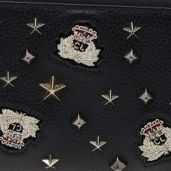 Pre Owned Christian Louboutin Black Leather M Panettone Wallet