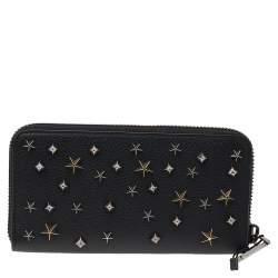 مملوكة مسبقًا Christian Louboutin Black Leather M Panettone Wallet