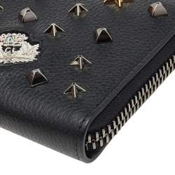 مملوكة مسبقًا Christian Louboutin Black Leather M Panettone Wallet
