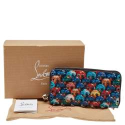 Pre Owned Christian Louboutin Multicolor Printed Patent Leather M Tinos Wallet