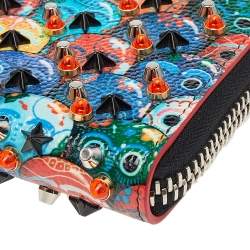 Pre Owned Christian Louboutin Multicolor Printed Patent Leather M Tinos Wallet