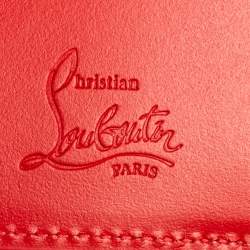 Christian Louboutin Black Leather Logo Trifold Compact Wallet